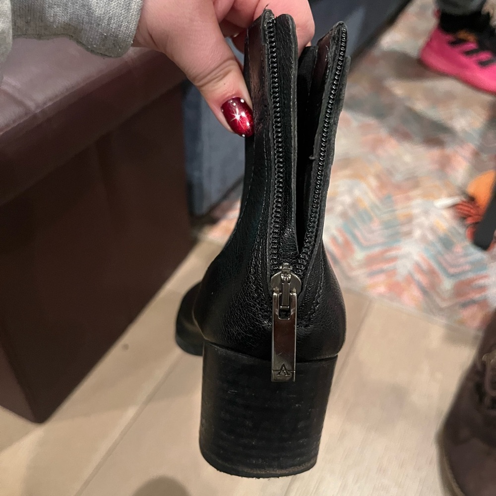 Aquatalia Black Leather Ankle Booties - Picture 3 of 3